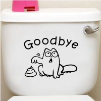 DIY Good Bye Room Toilet Seat Bathroom Sticker Home Refrigerator Wall Decal Art   362414266141